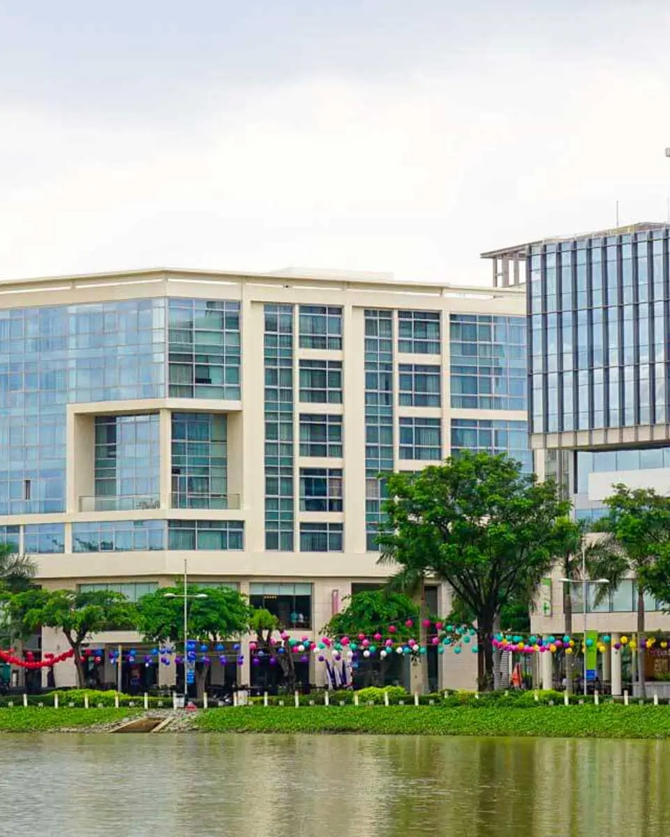 Modern buildings at Phu My Hung District 7 Ho Chi Minh Vietnam