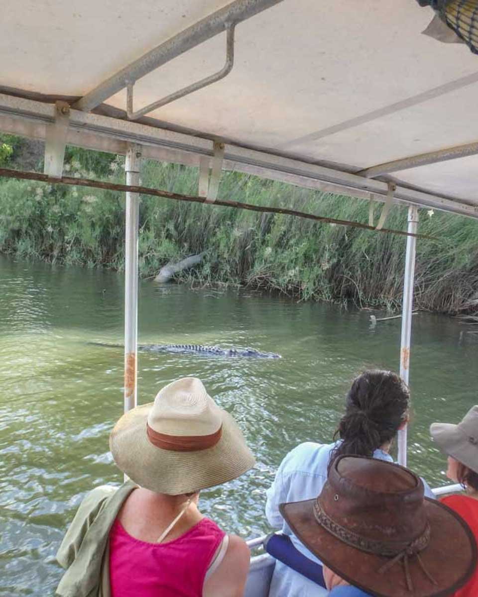 A-boat-cruise-to see crocodile in Airlie Australia