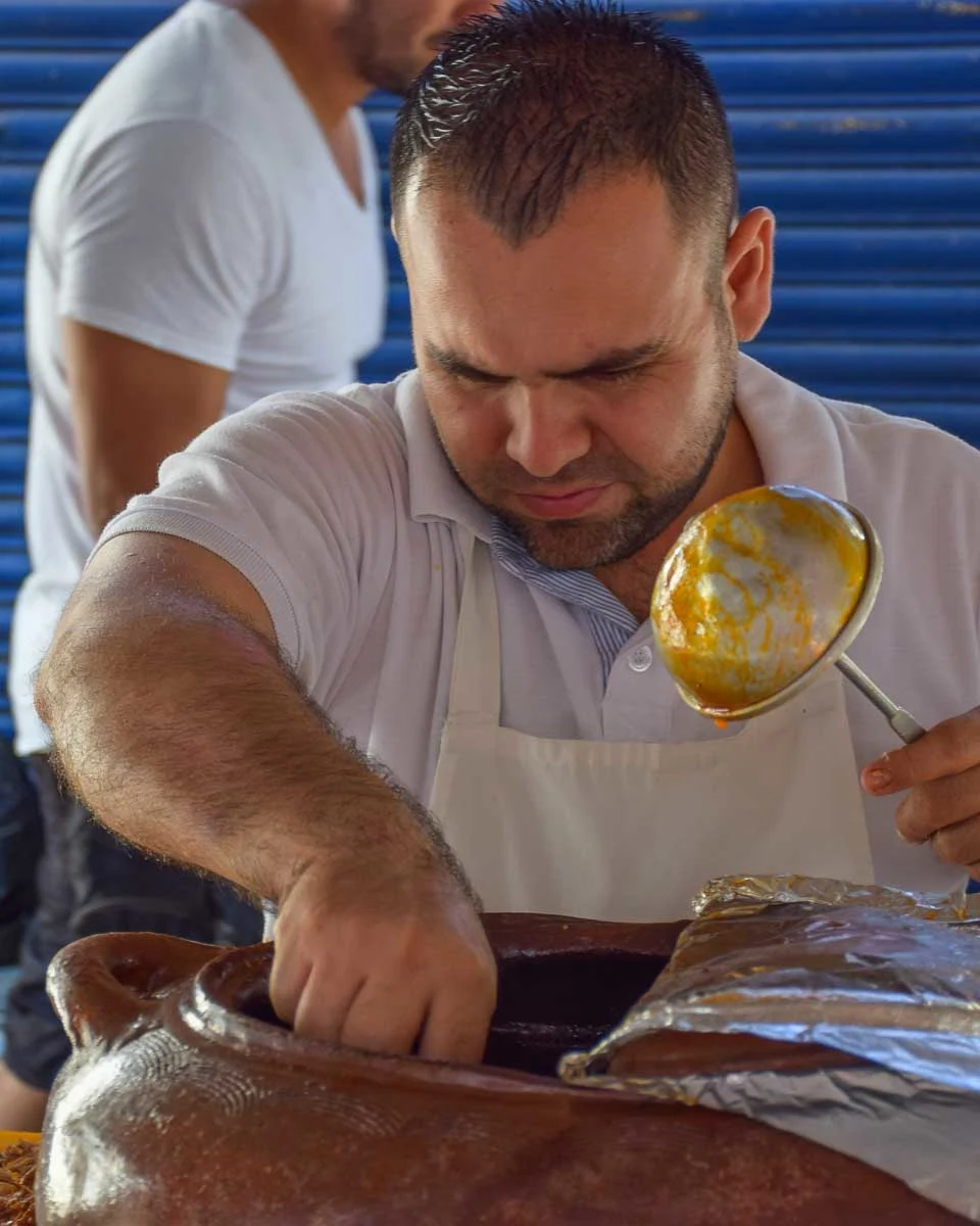A-taco-chef-makes-tacos-in-Mexico City Mexico-on-a-food-tour
