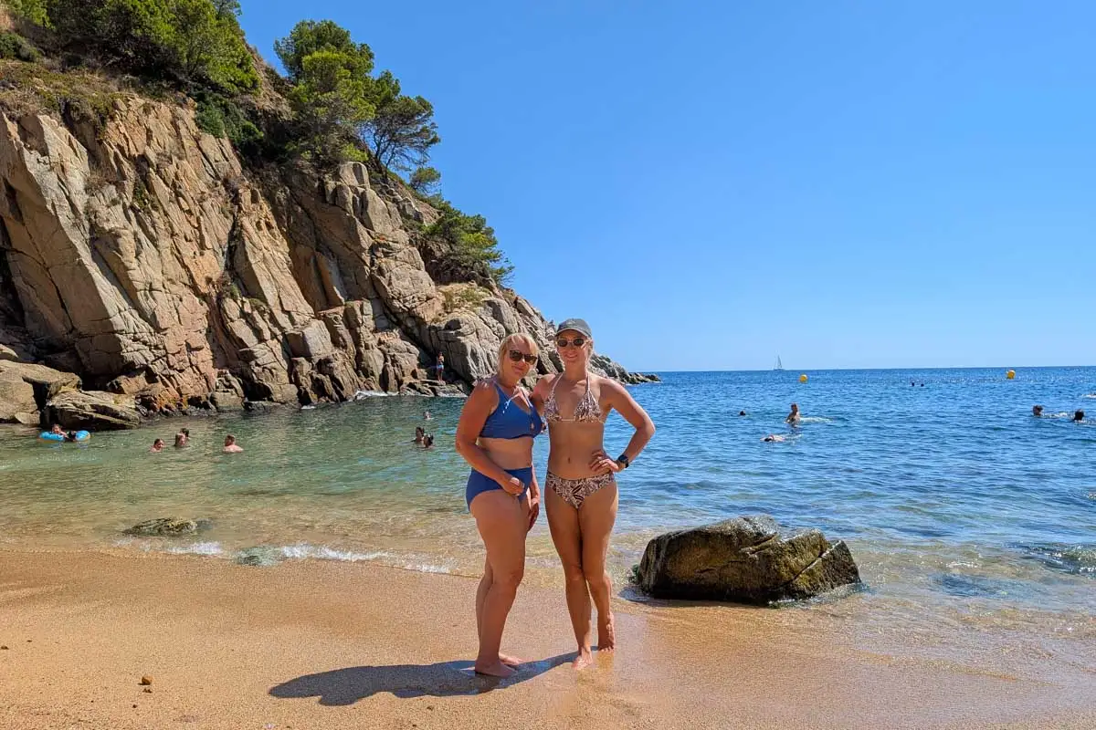 Bailey and mom at Es Codolar beach, located in Tossa de Mar, Spain (1)