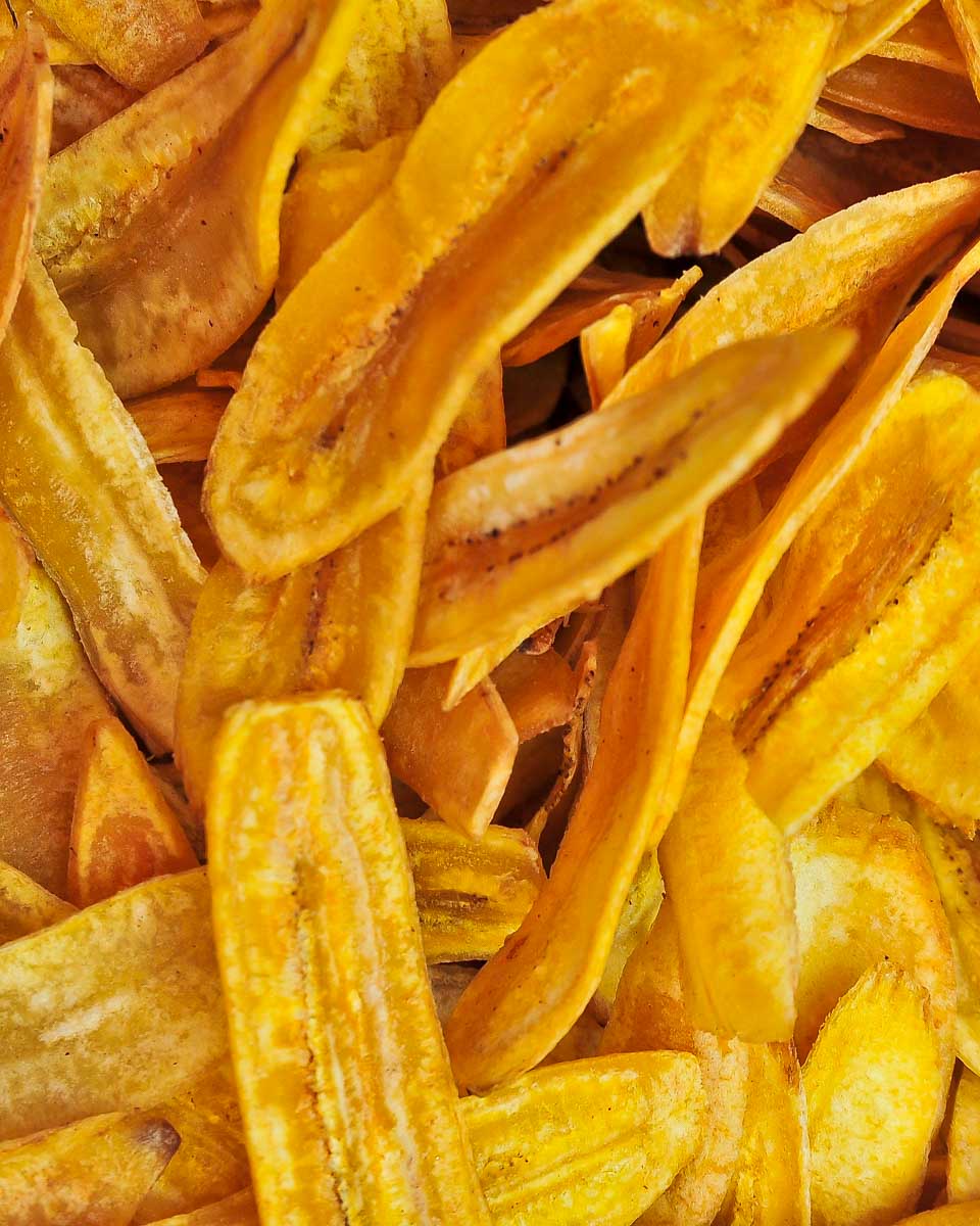 Banana chips eaten during a cooking class in Antigua and Barbuda
