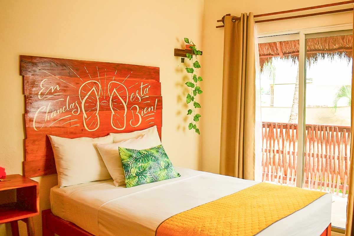 Hotel room at Hotel Sur Bacalar in Mexico