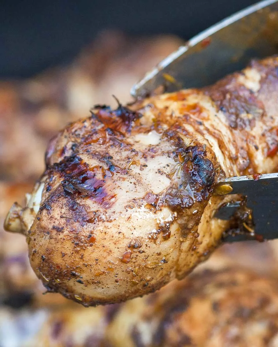 Jerk chicken made during a cooking class in Antigua and Barbuda