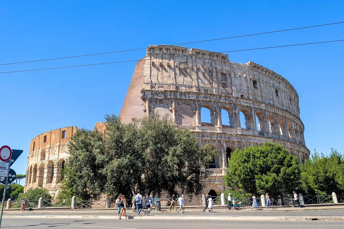 Looking at the Colosseum in Rome Italy (2)