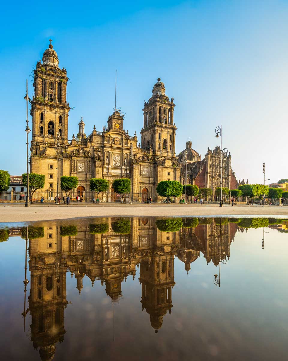 Mexico City Metropolitan Cathedral in the Historic Center of Mexico City Mexico