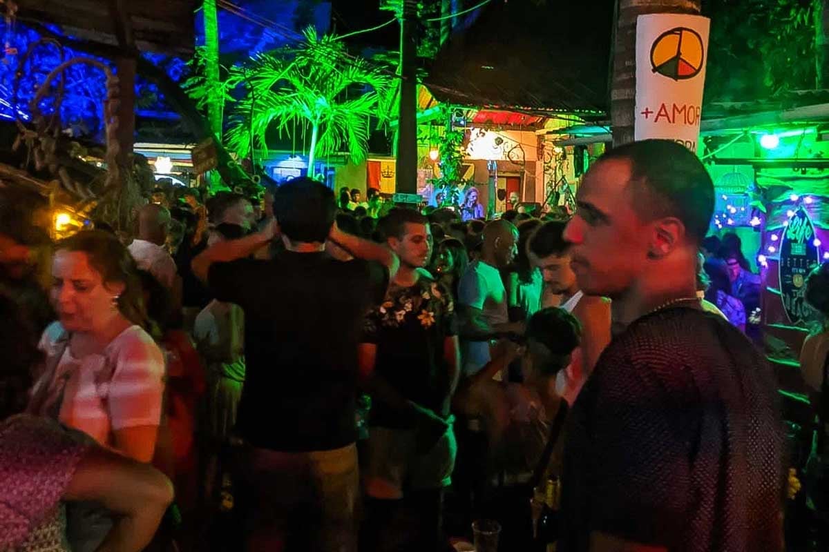 People dance in Pedra do Sal in Rio de Janerio Brazil