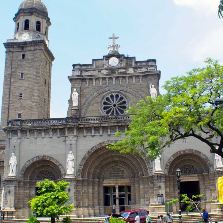The Manila Cathedral seen on a tour in Manila