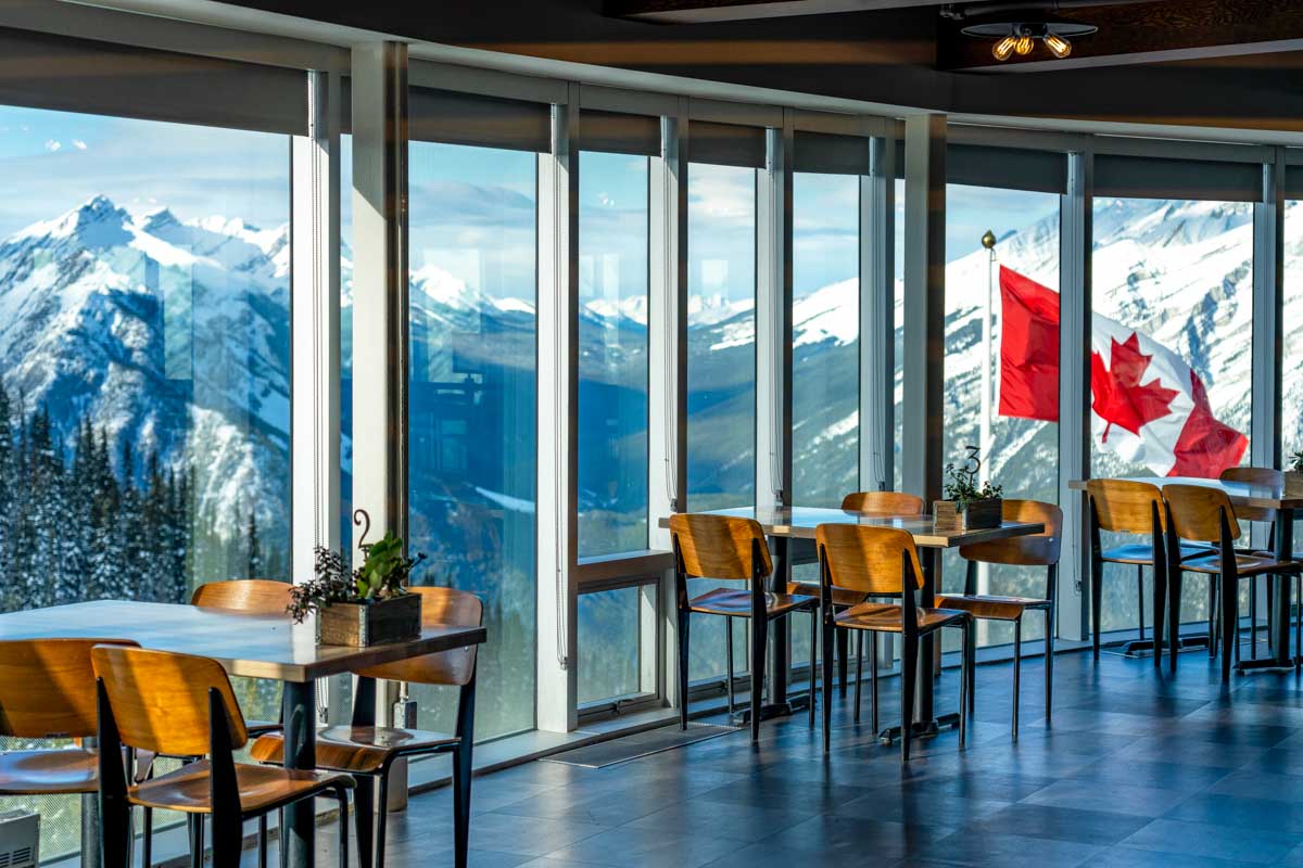 The interior of Sky Bistro in Banff AB Canada