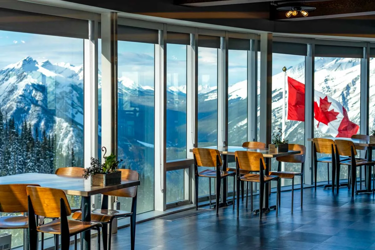 The interior of Sky Bistro in Banff AB Canada