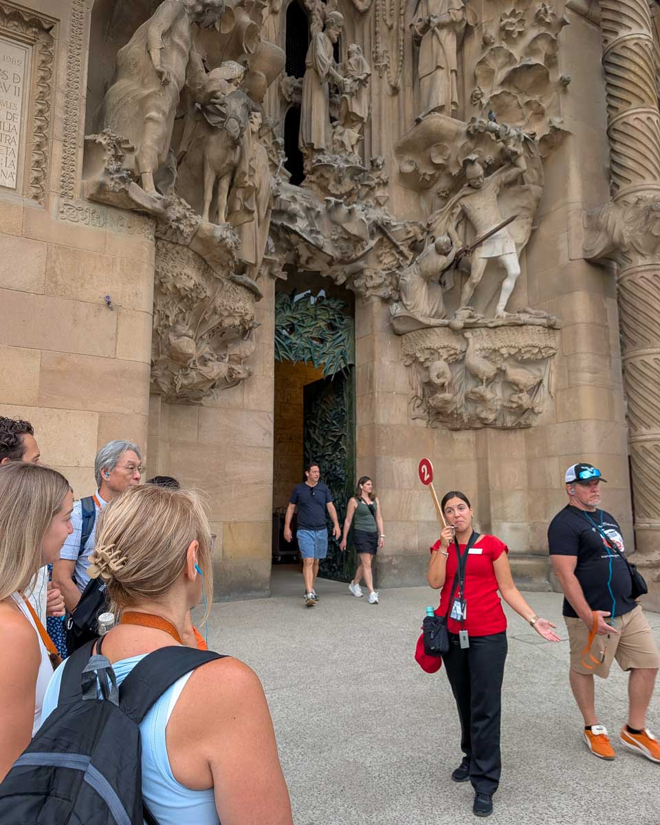 The outside of Sagrada Família in Barcelona Spain (6)