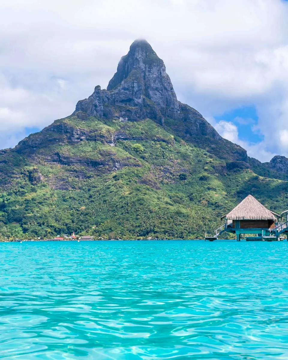 The view of Bora Bora on a jet ski expereince