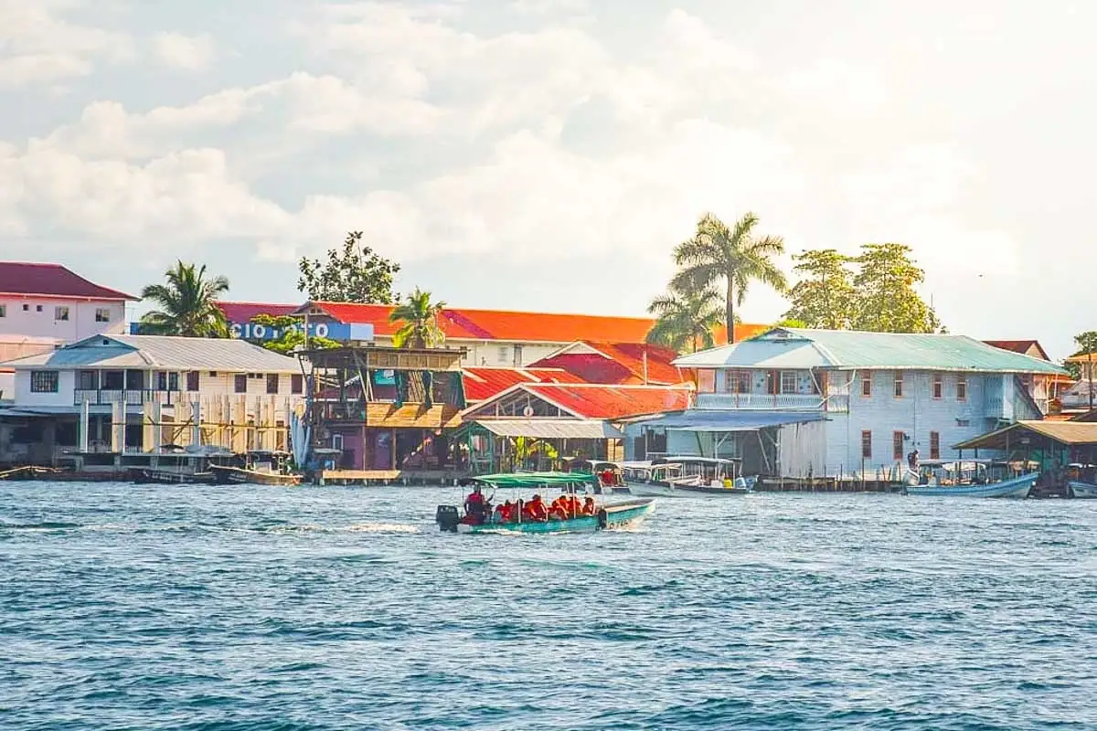 The view of the main island in Bocas del toro, Isla Colon