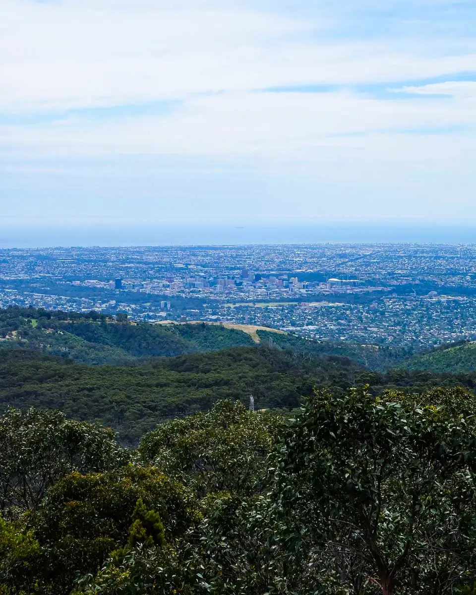 View of Adelaide from Mount Lofty Summit, South Australia