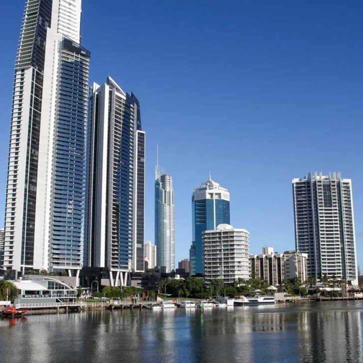 View of the Gold Coast seen on a buffet cruise in Gold Coast Australia