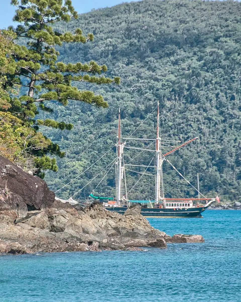 Whitsunday Islands seen on a sailing tour from Airlie Australia