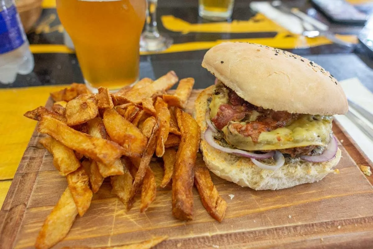 A burger eaten in Rovaniemi, Finland