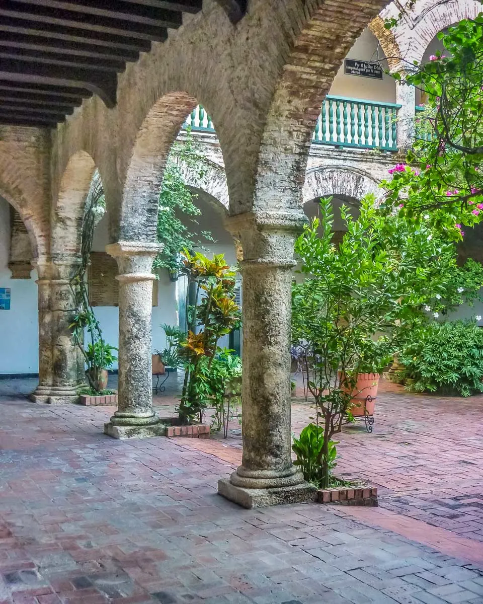 Cartagena De la Popa Monastery Courtyard in Cartagena Colombia