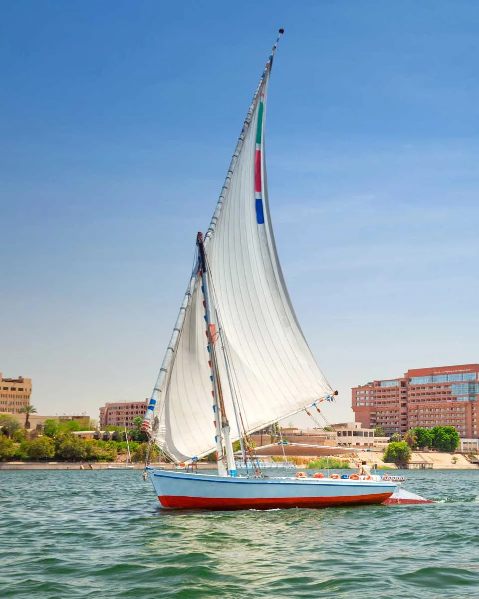 Felucca on the Nile river in Luxor