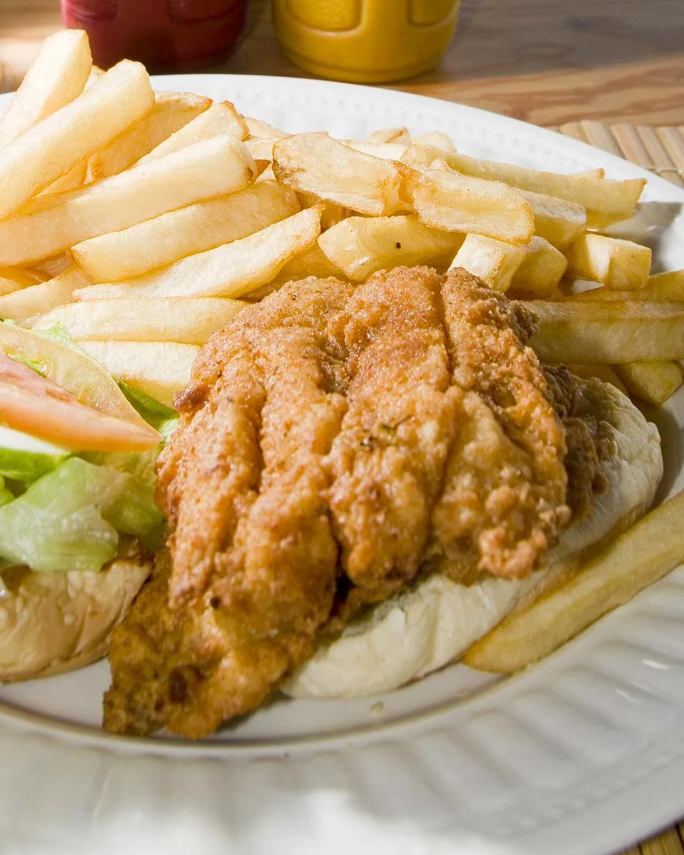 Flying fish eaten on a food tour in Barbados