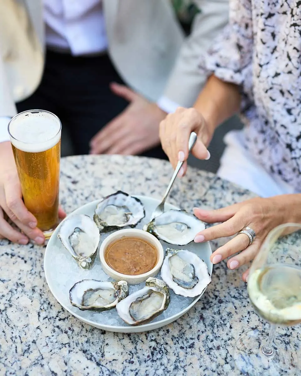 Oysters for lunch at 2KW Bar and Restaurant in Adelaide