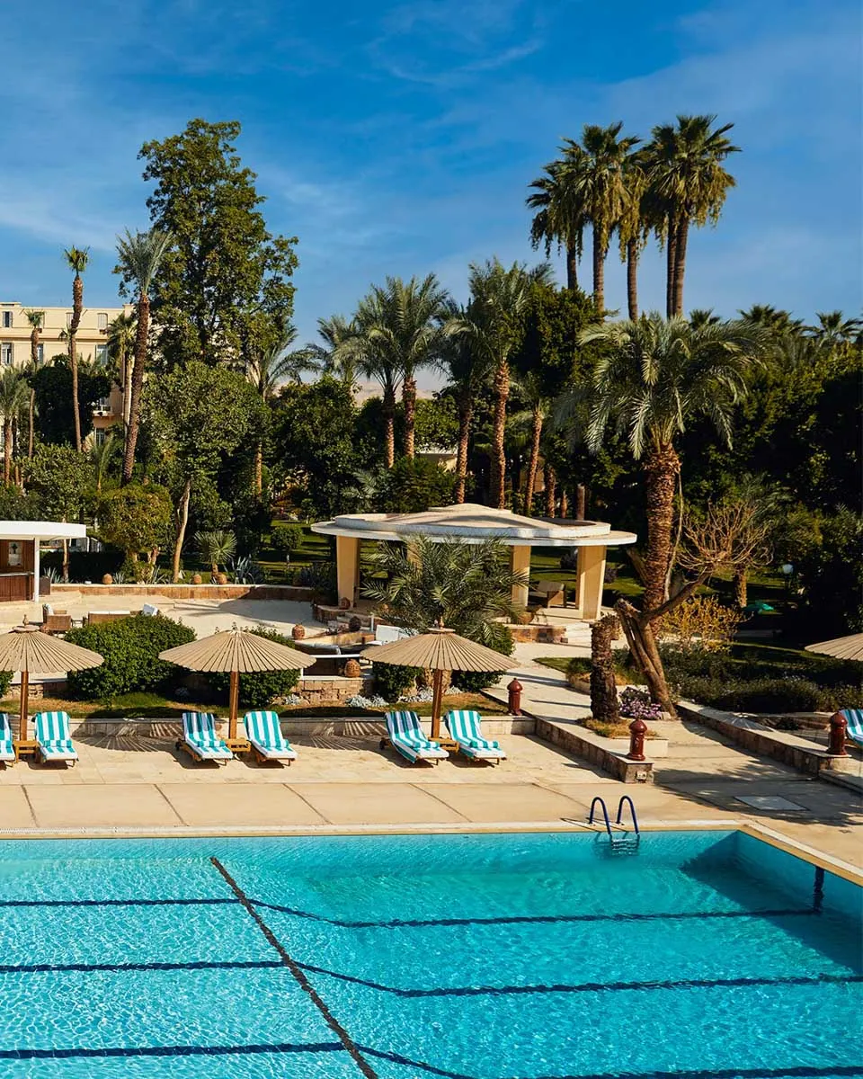 Pool area at Sofitel Winter Palace Luxor