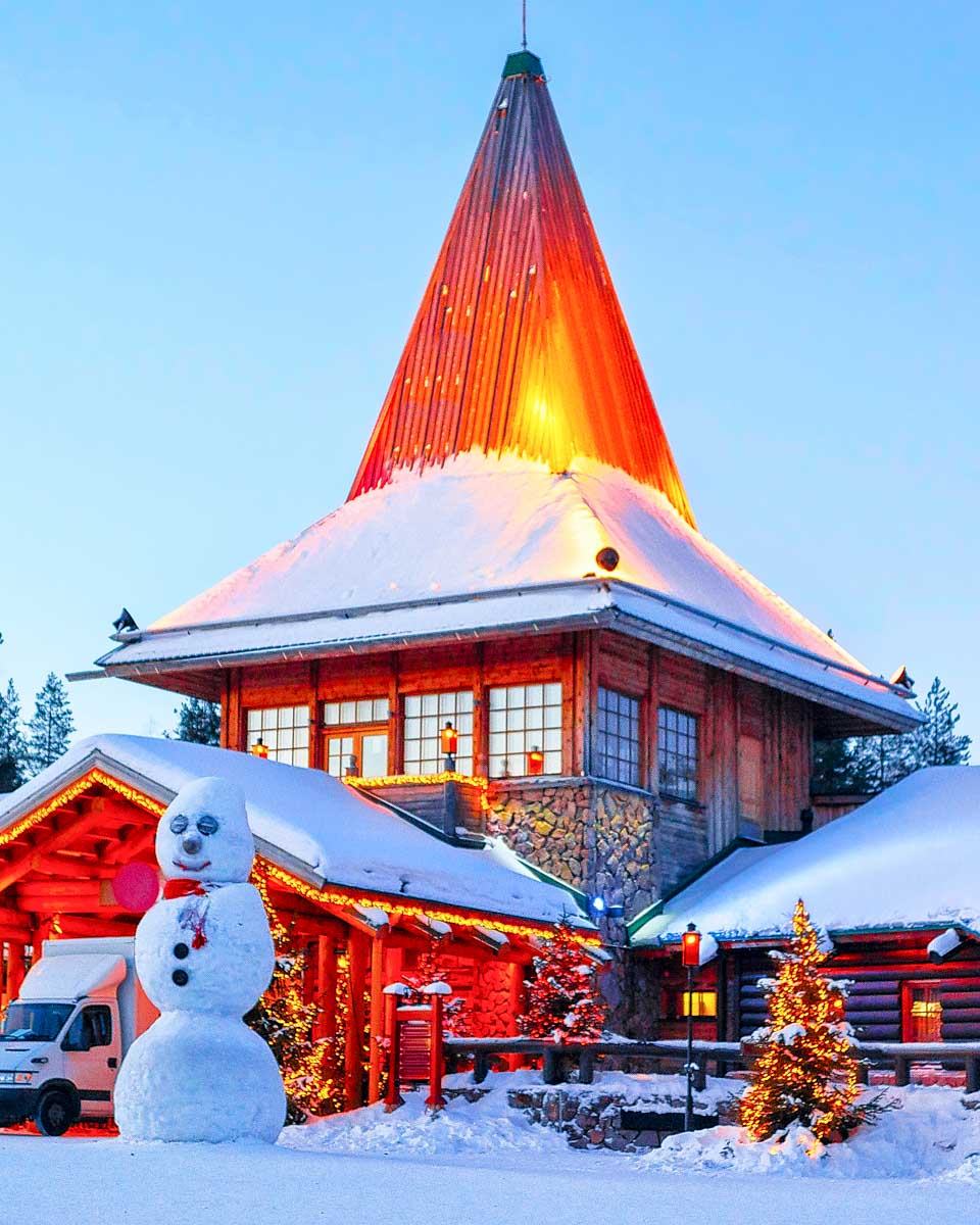 Snowman Santa Office Santa Village Rovaniemi Finland