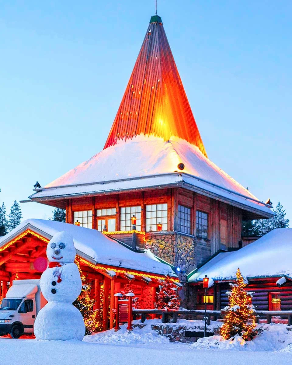 Snowman Santa Office Santa Village Rovaniemi Finland