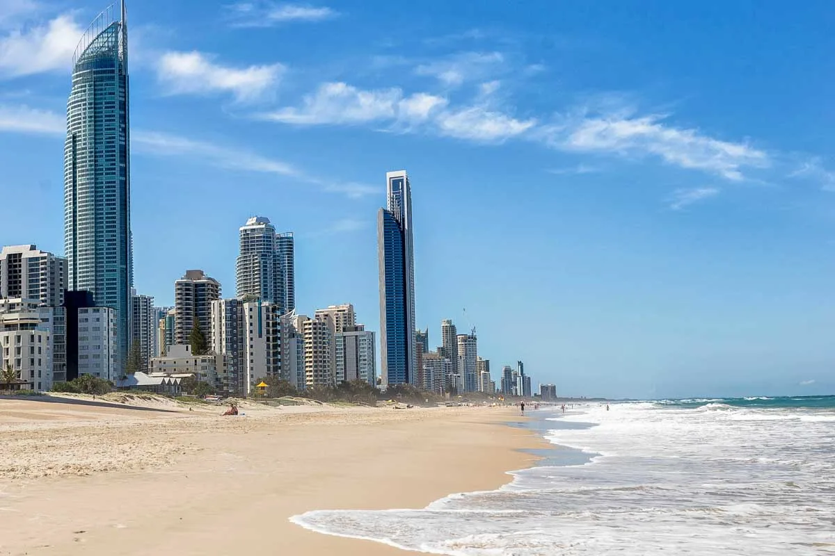 Surfers Paradise on the Gold Coast of Australia in the morning