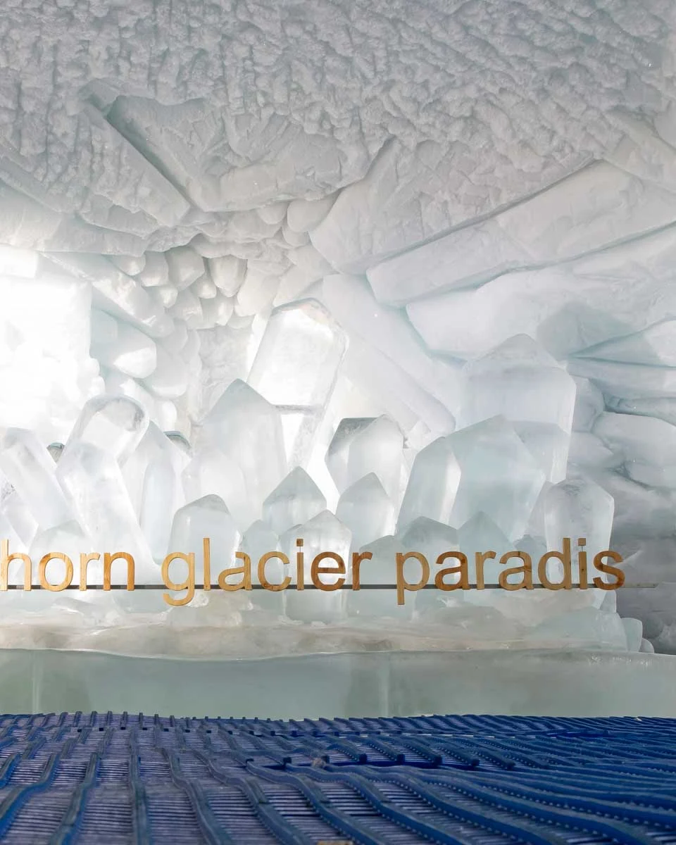 The ice palace on Glacier Paradise from Zermatt Switzerland
