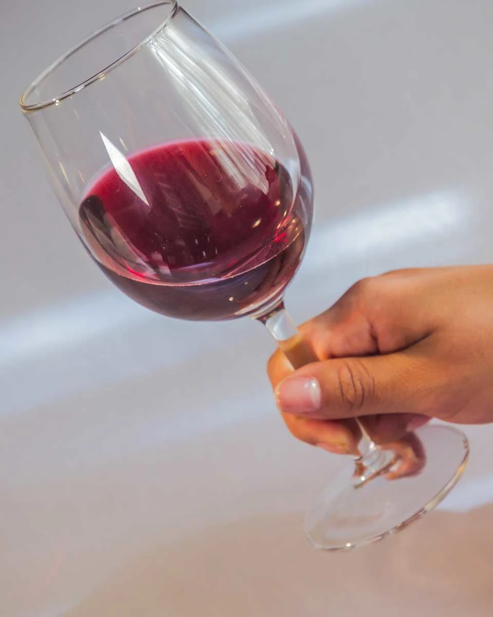 A-woman-holds-wine-on-a-wine-tour-in-Strasbourg France