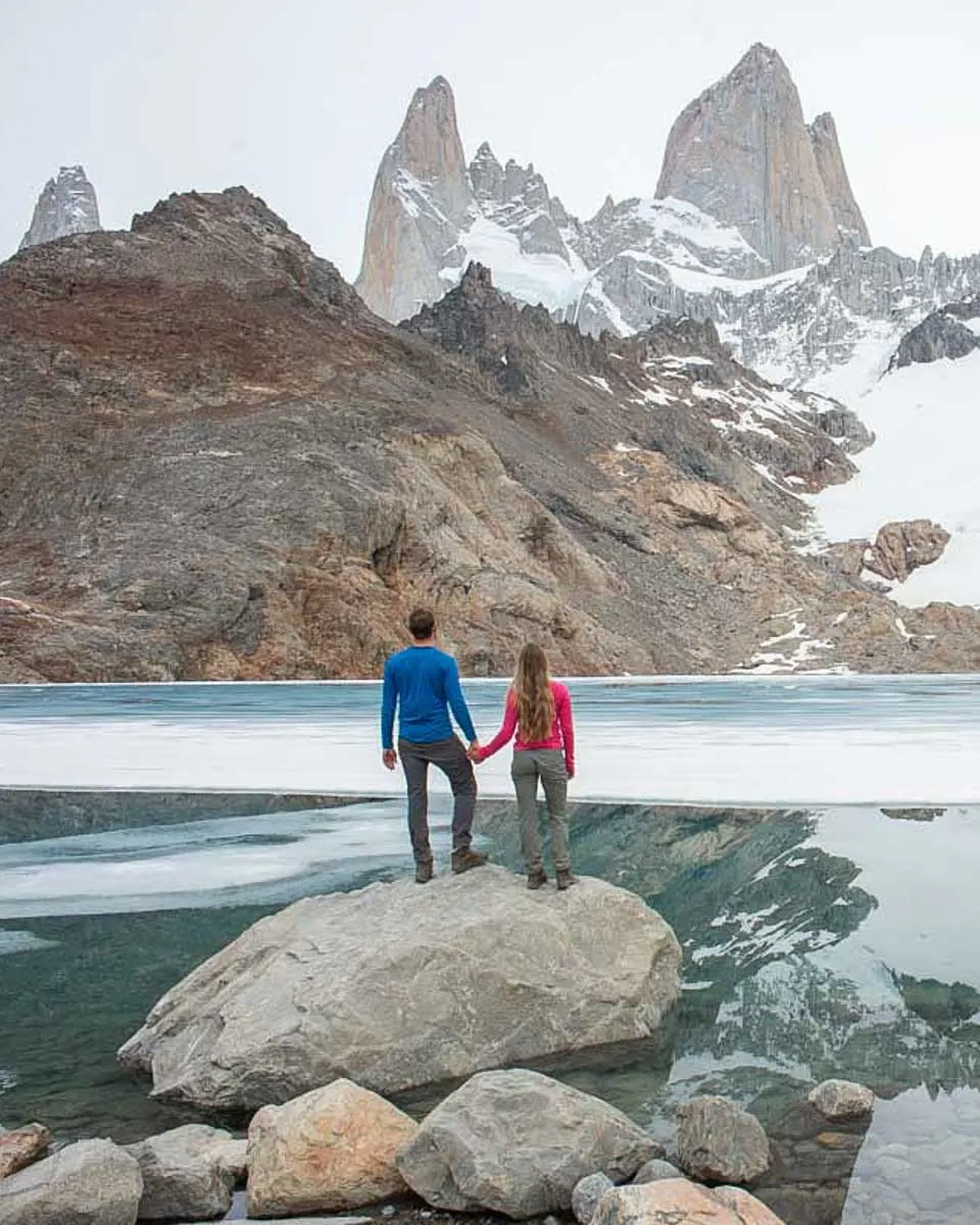 Bailey-and-Daniel-at-Mount-Fitz-Roy-Laguna-de-los-Tres Argentina