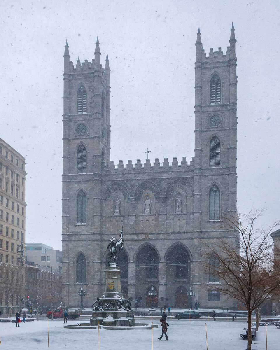 Basilica of Notre-Dame of Montreal in Montreal Quebec