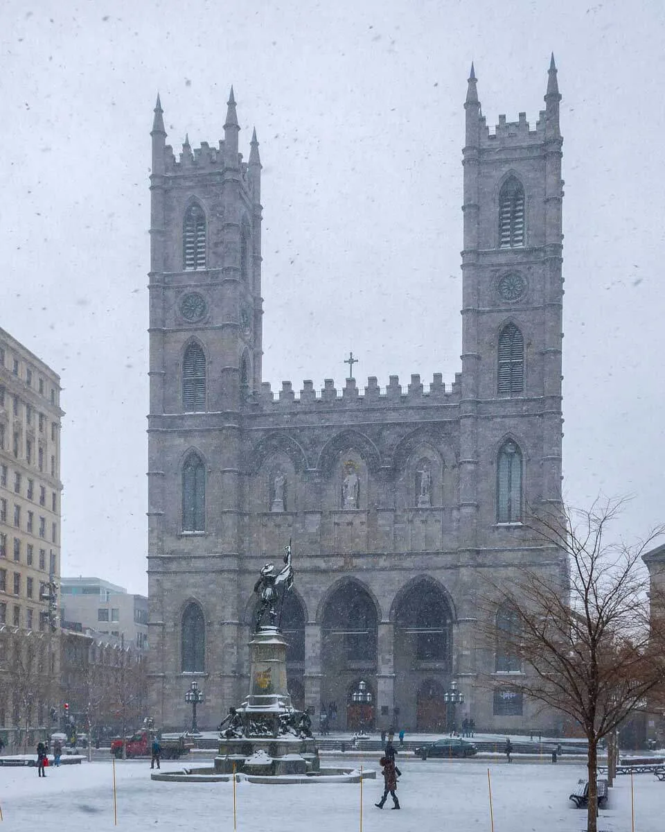 Basilica of Notre-Dame of Montreal in Montreal Quebec