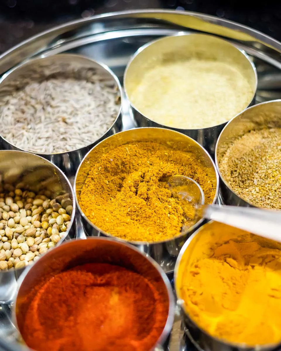 Fresh-herbs-used-at-a-cooking-class-in-Essaouira, Morocco