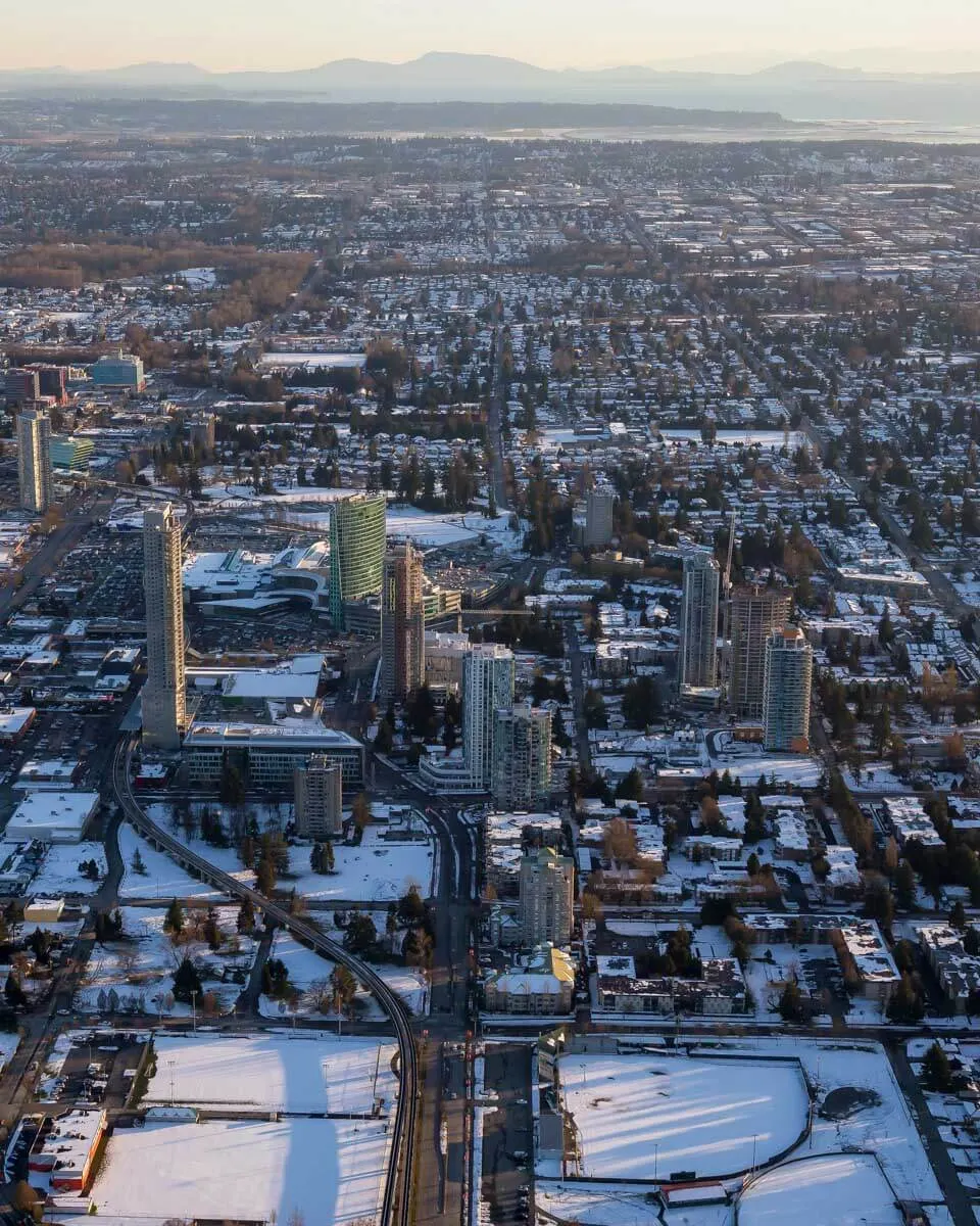 Views of Vancouver BC Canada during winter on a scenic plane flight (2)