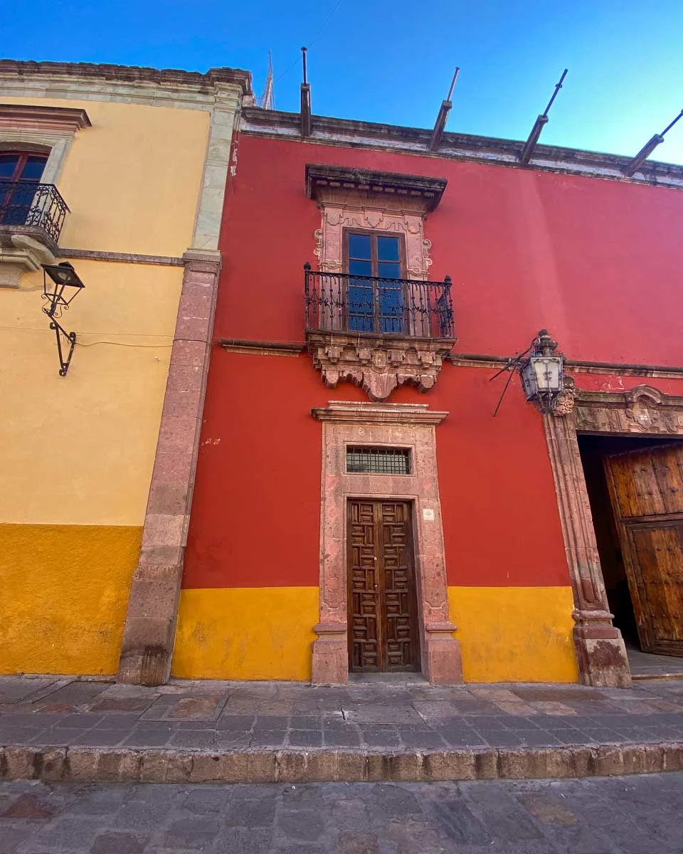 A colorful building in San Miguel de Allende Mexico