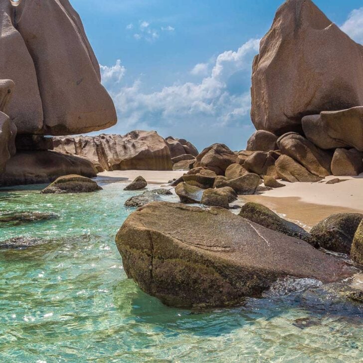 Anse Marron beach on La Digue Island Seychelles 1