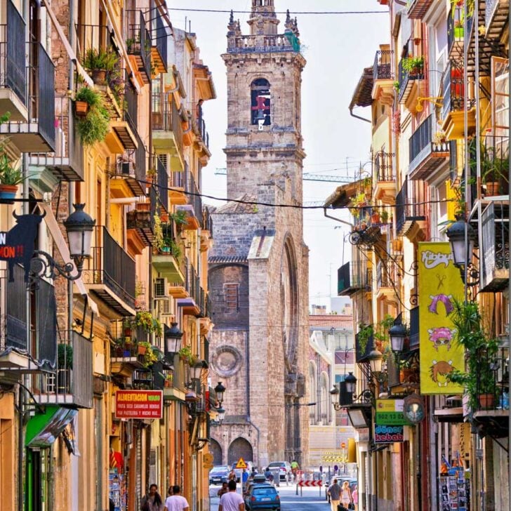 Belltown of the Valencia Cathedral in Valencia Spain