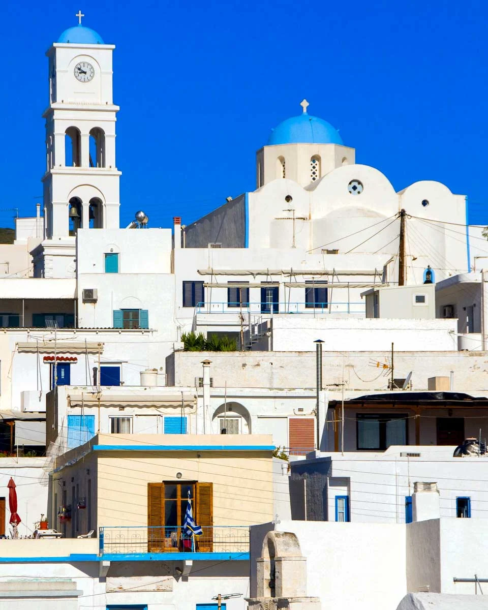 Buildings and homes in Adamas Milos Greece