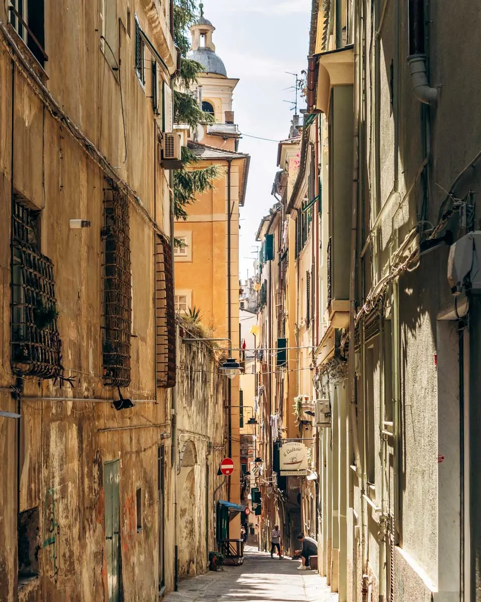 Centro Storico in Genoa Italy alleyway