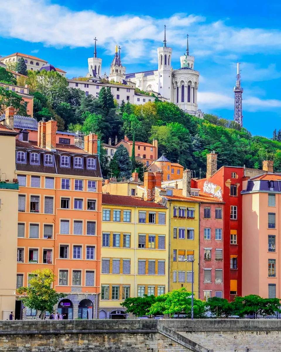 Cityscape of Old Lyon (Vieux Lyon) France