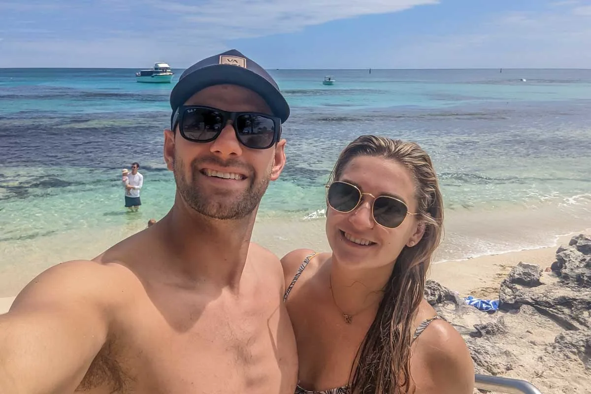 Daniel-and-Bailey-pose-on-the-beach-in-Mazatlan Mexico