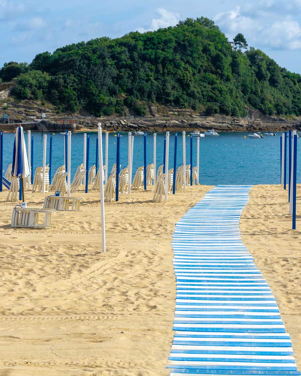 Ondarreta Beach walkway in San Sebastian Spain
