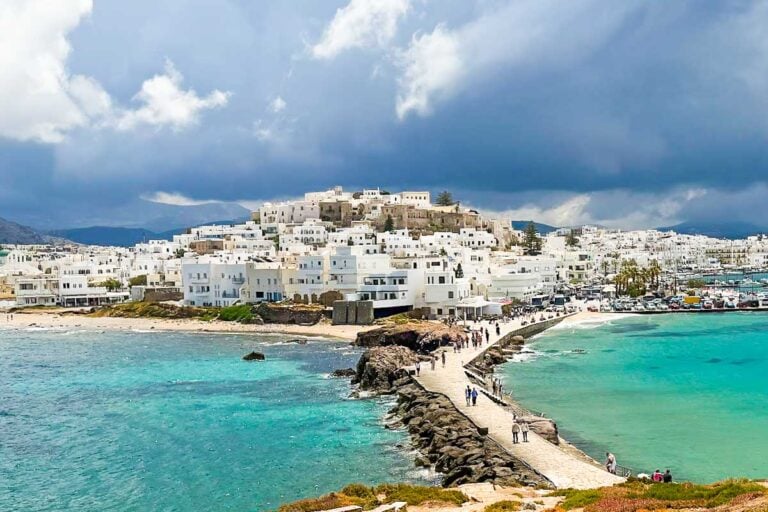 Panoramic view of Naxos Island, Greece