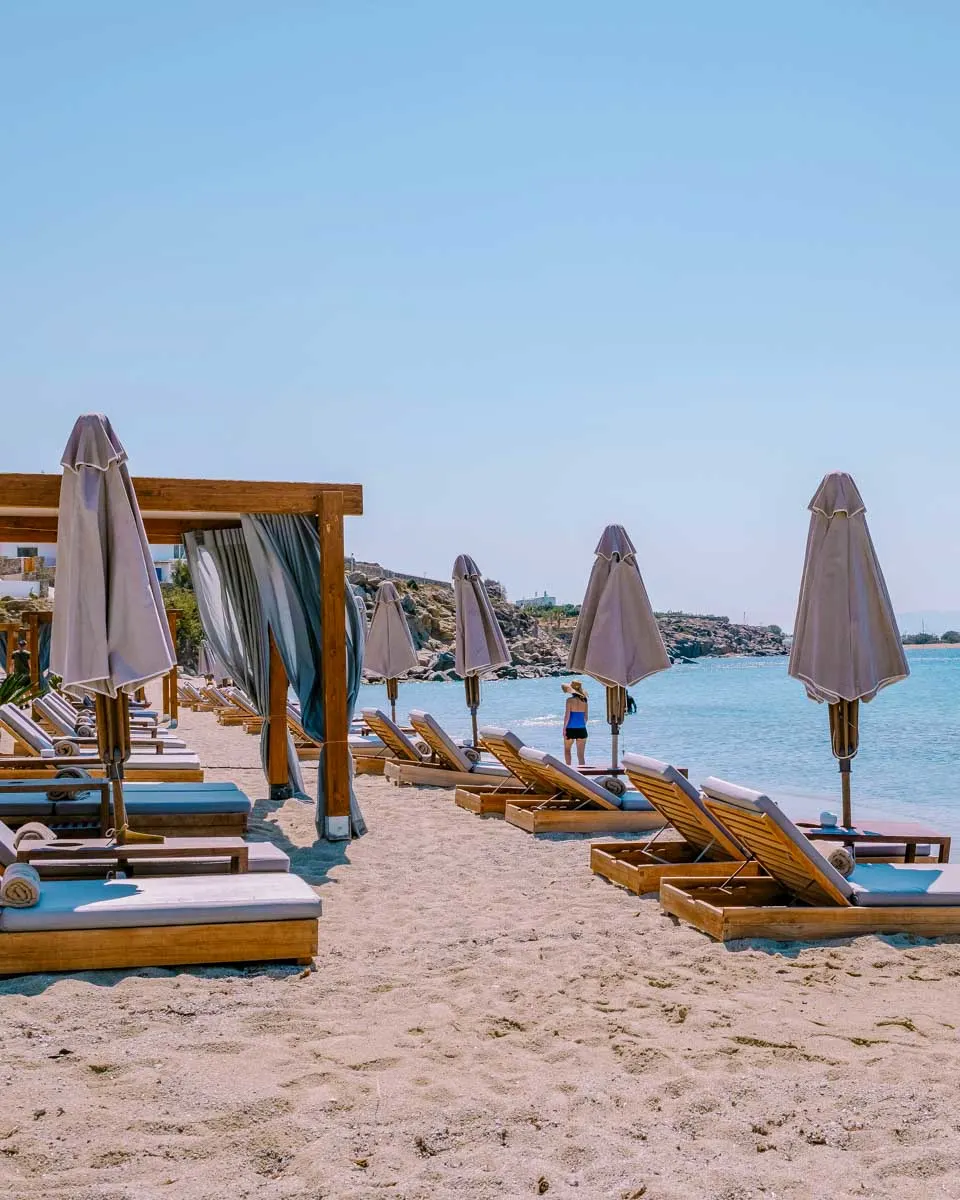 Platis Gialos Beach&nbsp;in Mykonos Greece