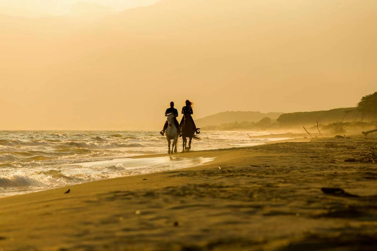 Sunset horseback ride in Sayulita Mexico