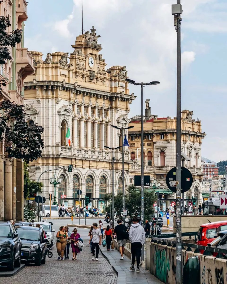 The Grand Principe train station in Genoa Italy