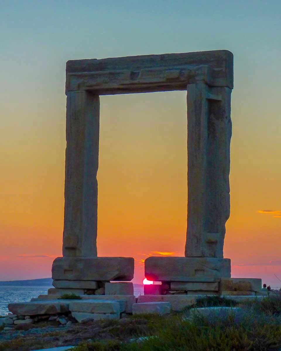 The Temple of Apollo in Naxos Town Naxos Greece