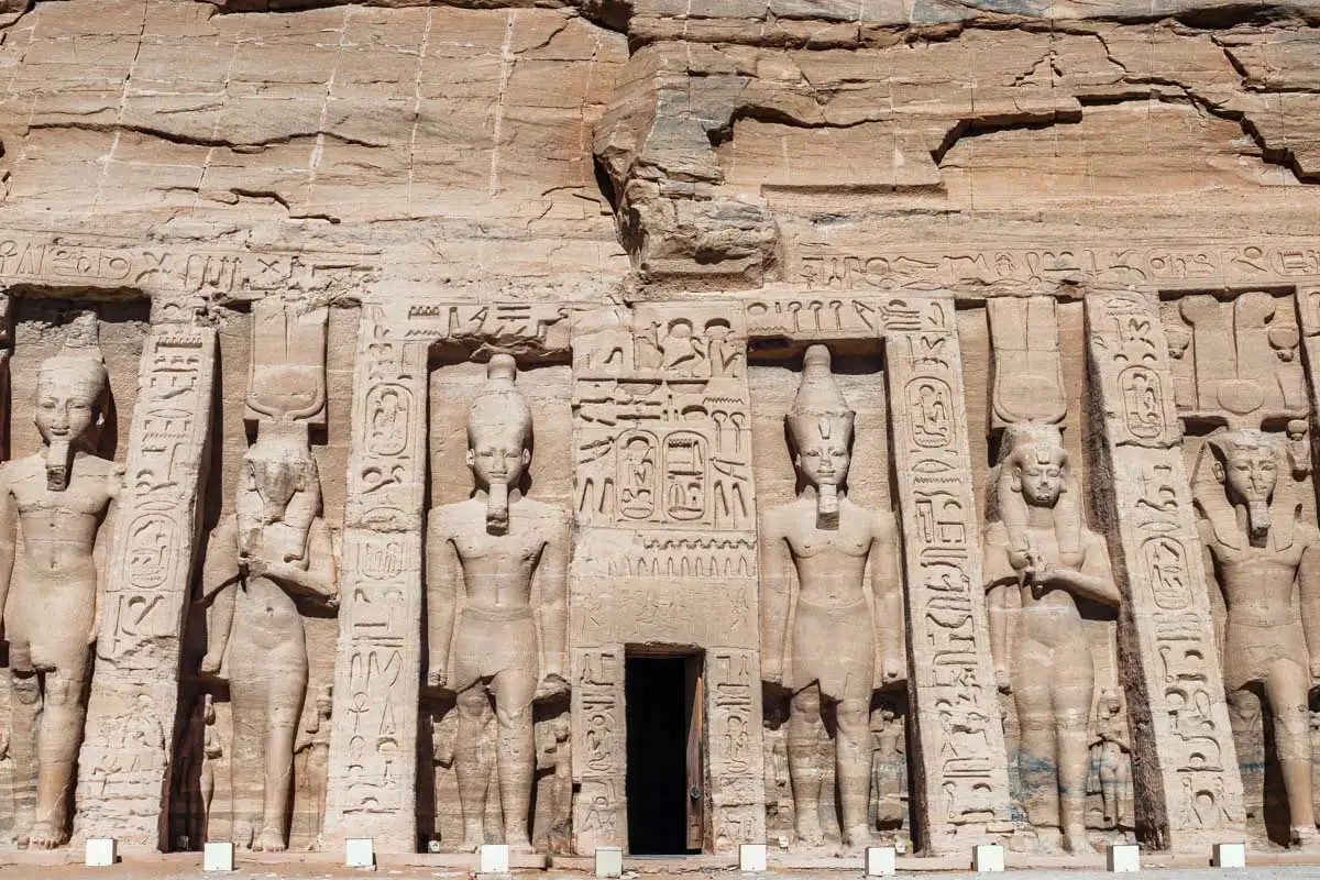 The Temple of Queen Nefertiti at Abu Simbel in Egypt