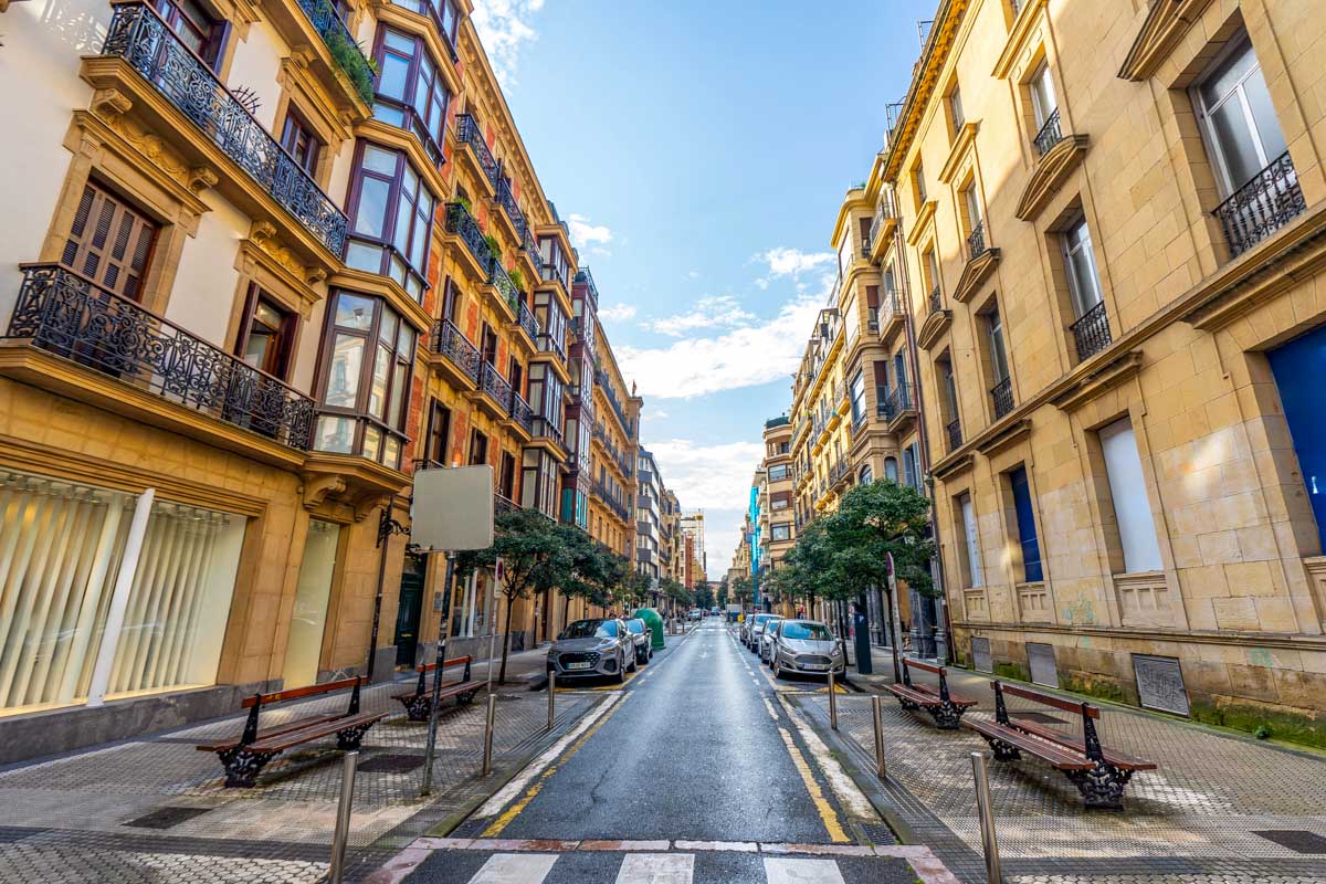 The amara neighborhood in San Sebastian Spain